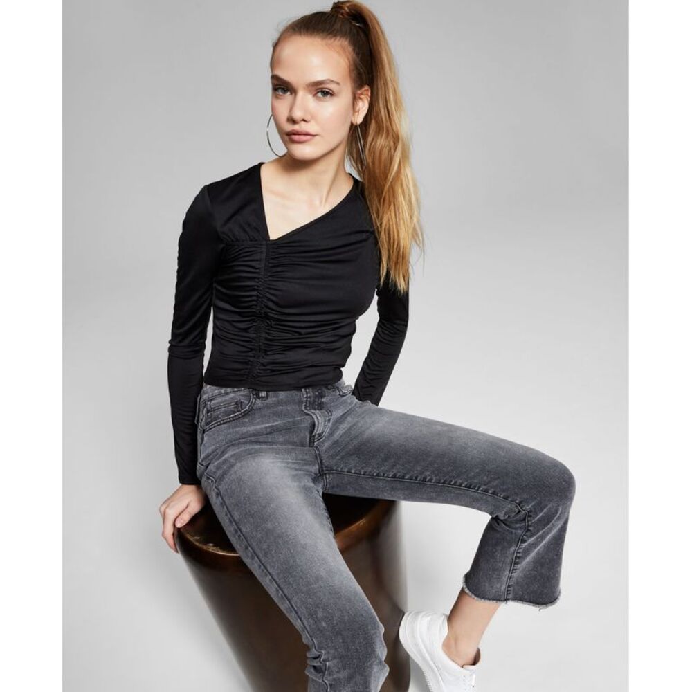 And Now This Now This Asymmetrical Ruched Top